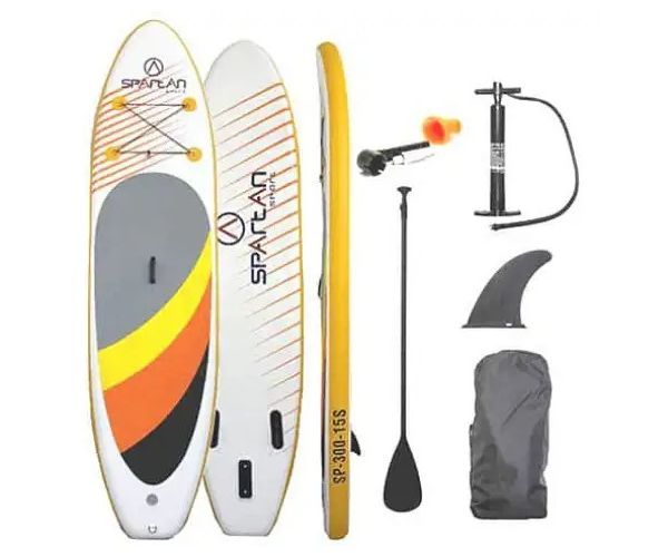 Žuto-narančasto-siva SP-300 SUP Stand Up Paddle set 300 cm - Spartan